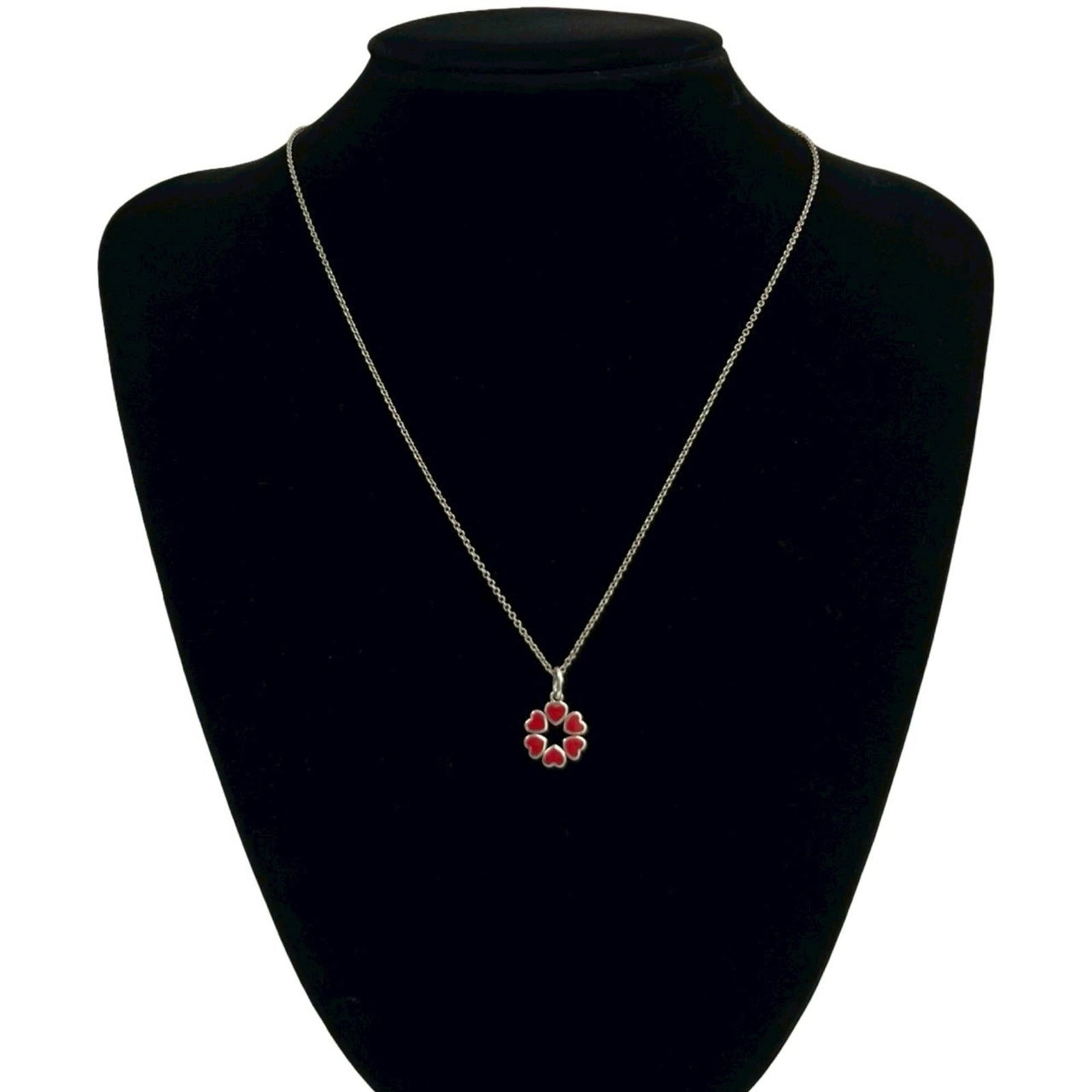 58515 - TIFFANY & Co. Tiffany Crown of Hearts Necklace - Silver 925 Pendant - Silver - Red: 58515 - TIFFANY & Co. Tiffany Crown of Hearts Necklace - Silver 925 Pendant - Silver - Red This listing features 58515 - TIFFANY & Co. Tiffany Crown of Hearts Necklace - Silver 925 Pendant - Silver -