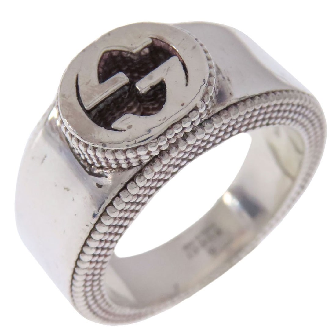 Silver GUCCI Interlocking G Ring - 2