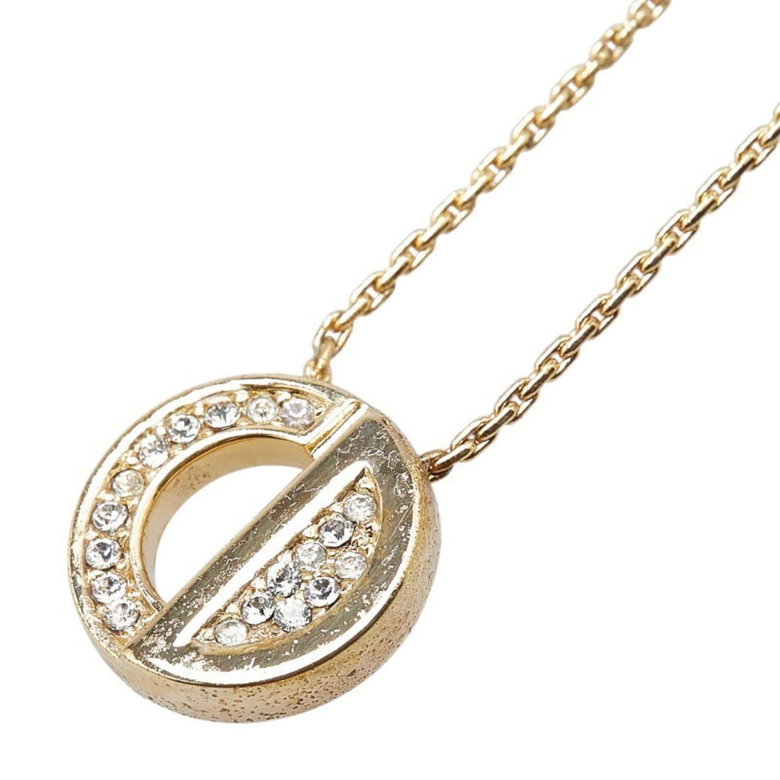 for women. - Christian Dior CD logo rhinestone necklace - gold plated: for women. - Christian Dior CD logo rhinestone necklace - gold plated This listing features for women. - Christian Dior CD logo rhinestone necklace - gold plated. Item specifics are provided below. It