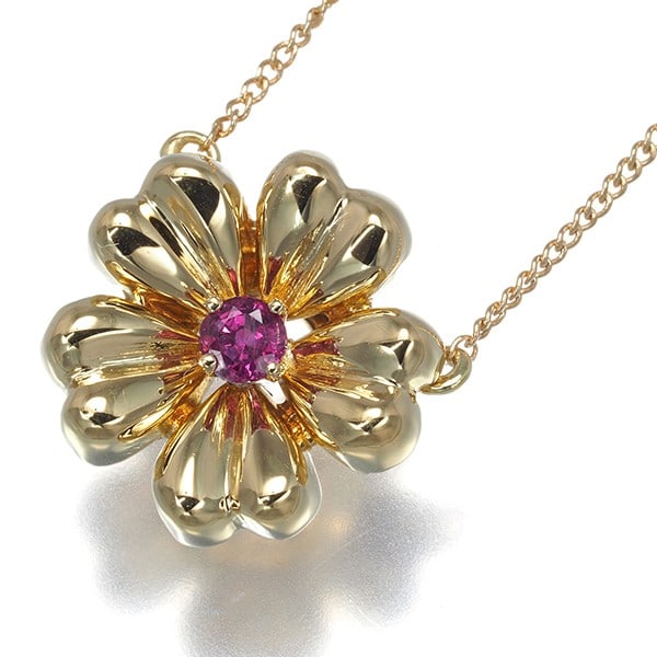Gold Tiffany&Co. Necklace Ruby Flower 18K 750 Yellow: Gold Tiffany&Co. Necklace Ruby Flower 18K 750 Yellow This listing features Gold Tiffany&Co. Necklace Ruby Flower 18K 750 Yellow. Item specifics are provided below. Item Specifics: Brand: Tiffany & Co.