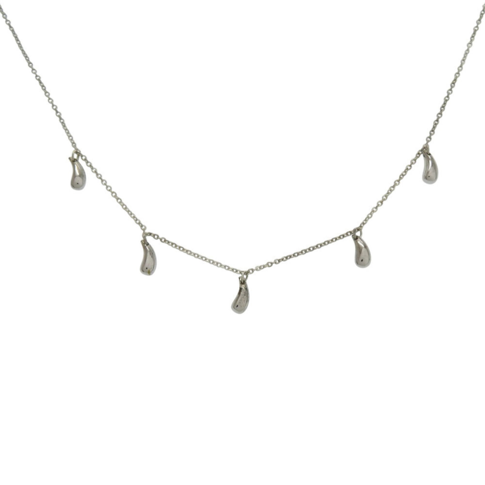 1044 - Excellent condition Tiffany & Co. Elsa Peretti 5-piece teardrop necklace in 925 silver: 1044 - Excellent condition Tiffany & Co. Elsa Peretti 5-piece teardrop necklace in 925 silver This listing features 1044 - Excellent condition Tiffany & Co. Elsa Peretti 5-piece teardrop necklace in