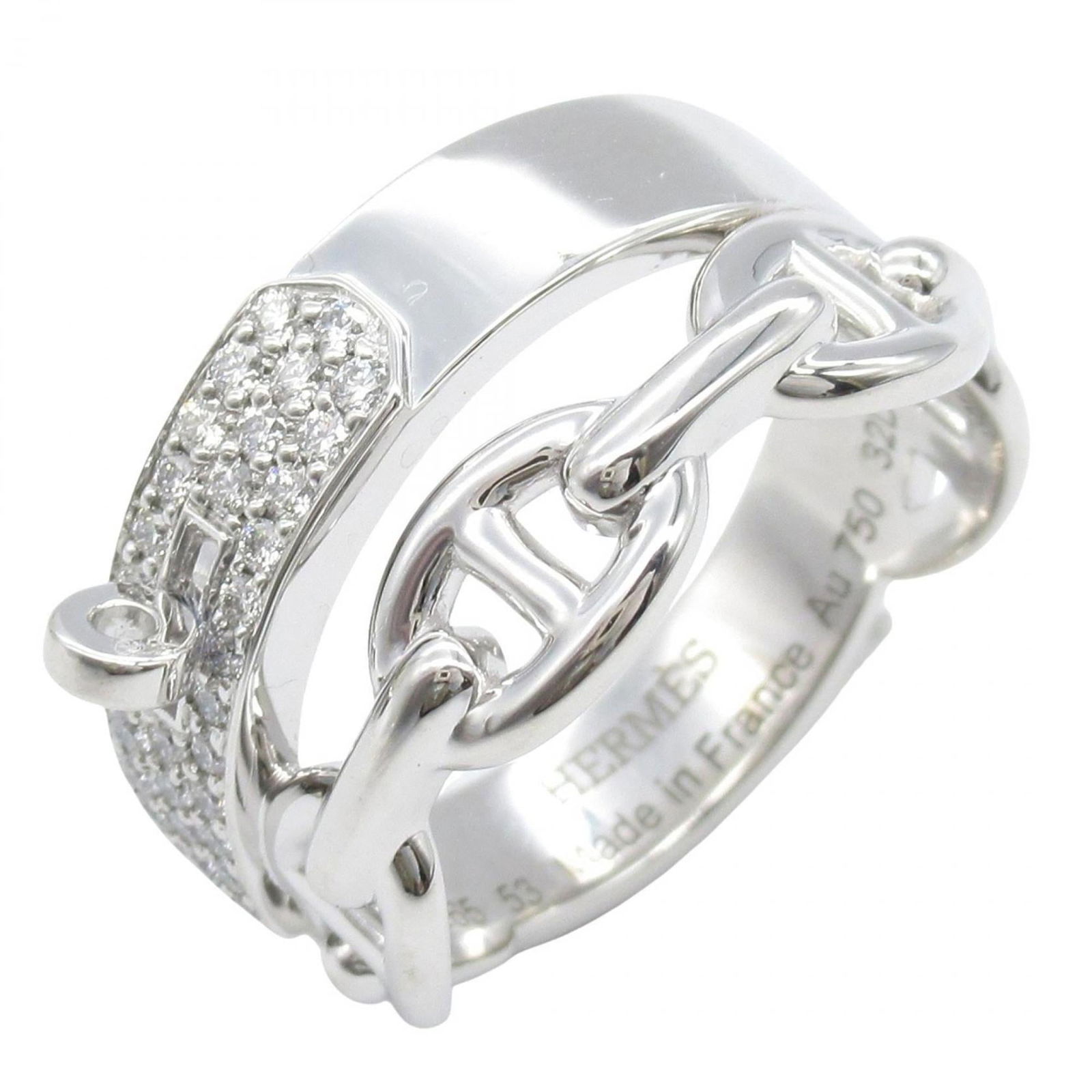 (18K) Hermes Band Ring White Gold: (18K) Hermes Band Ring White Gold This listing features (18K) Hermes Band Ring White Gold. Item specifics are provided below. Item Specifics: Brand: Hermes Type: Band Ring Gender: Women Color: