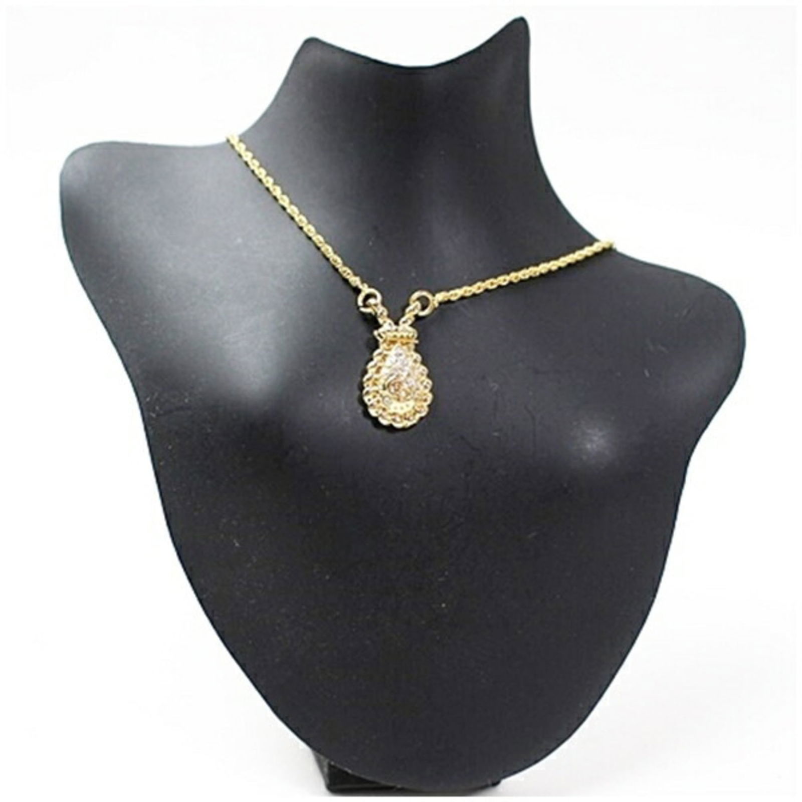 gold-colored teardrop-shaped pendant for women. - Christian Dior necklace: gold-colored teardrop-shaped pendant for women. - Christian Dior necklace This listing features gold-colored teardrop-shaped pendant for women. - Christian Dior necklace. Item specifics are provided