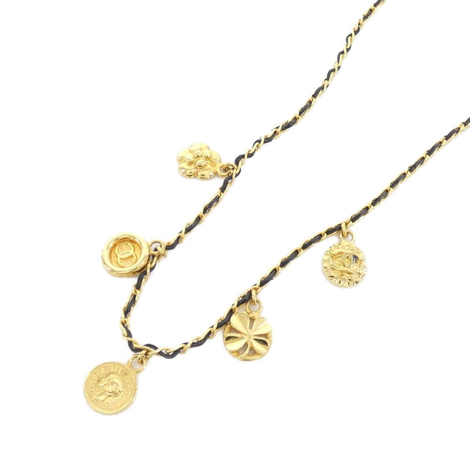 necklace Chanel: necklace Chanel This listing features necklace Chanel. Item specifics are provided below. Item Specifics: Brand: Chanel Necklace Type: Necklace Gender: Women Material: Leather Color: Black Neck Circum