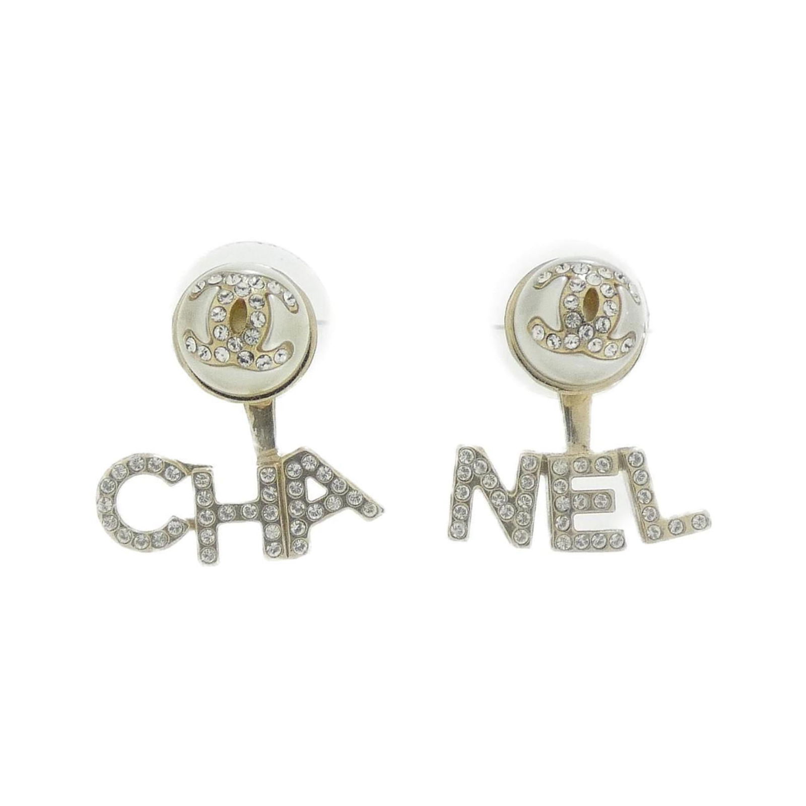 Earrings Chanel Stud: Earrings Chanel Stud This listing features Earrings Chanel Stud. Item specifics are provided below. Item Specifics: Brand: Chanel Type: Stud Earrings Gender: Women Color: Gold, White Stone: Crystal Si