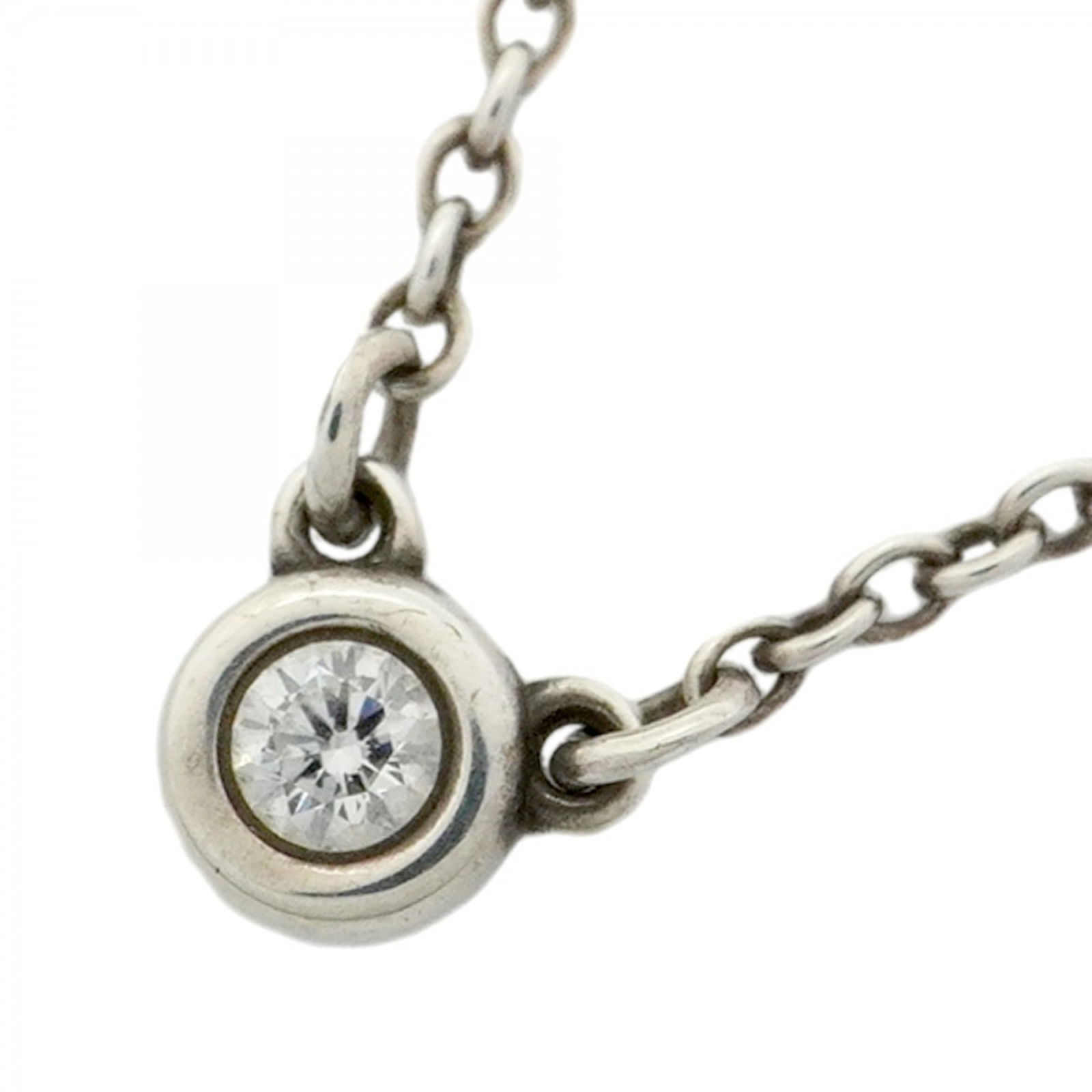 Women's Tiffany Necklace By the Yard 1PD Silver 925 Diamond (1 of 8)