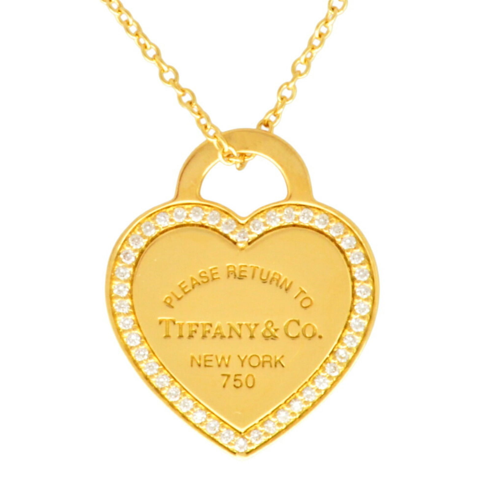 for Women - Tiffany & Co. Return to Heart Tag Pendant Necklace with Diamonds - 18K Yellow Gold -: for Women - Tiffany & Co. Return to Heart Tag Pendant Necklace with Diamonds - 18K Yellow Gold - 4.8g This listing features for Women - Tiffany & Co. Return to Heart Tag Pendant Necklace with Diamonds