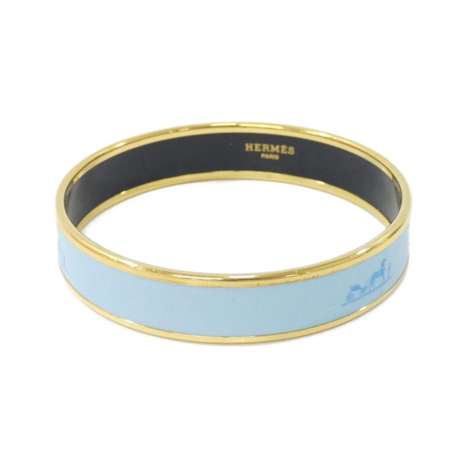 Bangle Hermes: Bangle Hermes This listing features Bangle Hermes. Item specifics are provided below. Item Specifics: Brand: Hermes Type: Bangle Gender: Men,Women Color: Ciel, Gold Length: 19cm / 7.48'' Condition: Us