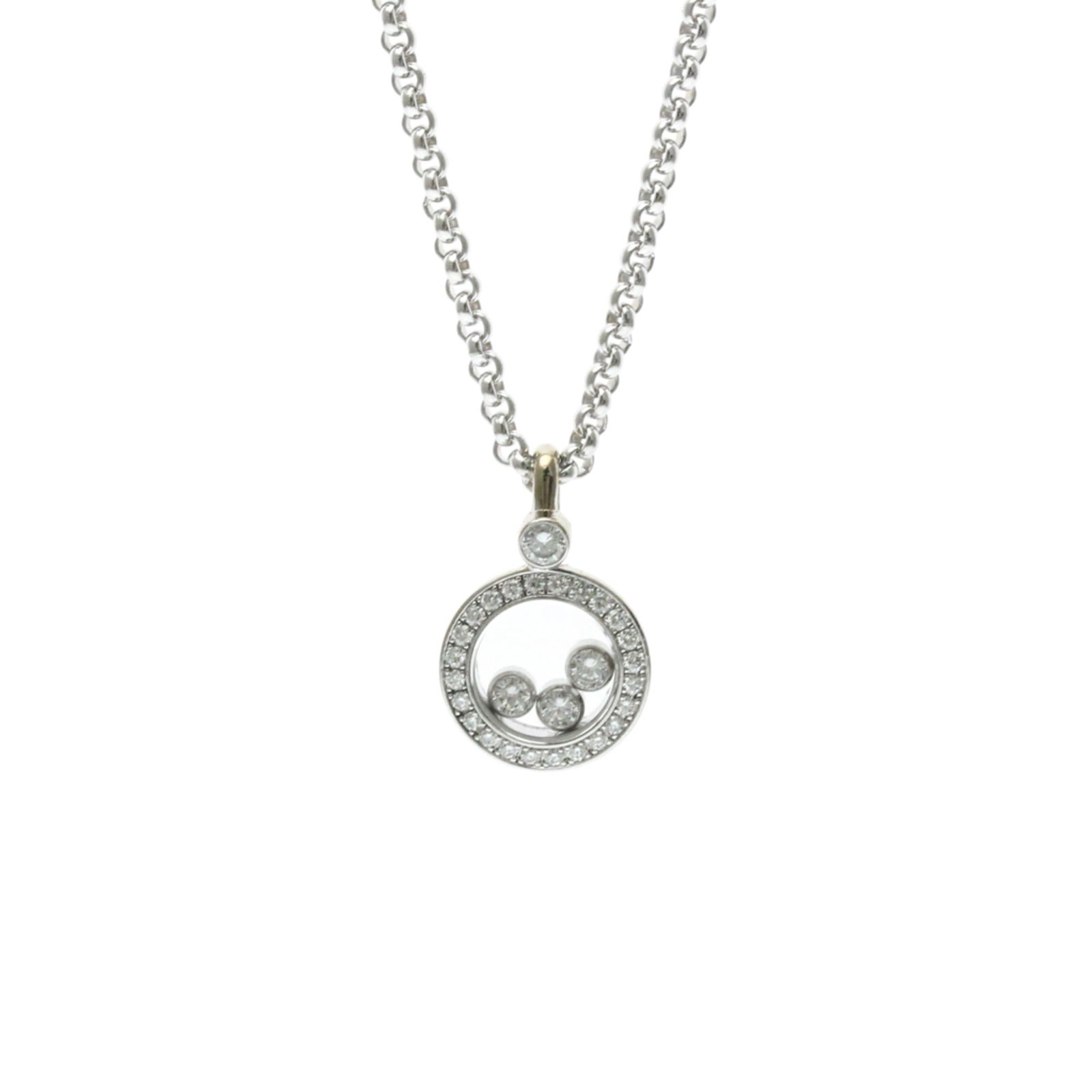 Men Fashion Pendant Necklace (Silver) - Chopard Happy Diamond Necklace 79/ 3957 White Gold (18K): Men Fashion Pendant Necklace (Silver) - Chopard Happy Diamond Necklace 79/ 3957 White Gold (18K) Diamond Women This listing features Men Fashion Pendant Necklace (Silver) - Chopard Happy Diamond Neckl