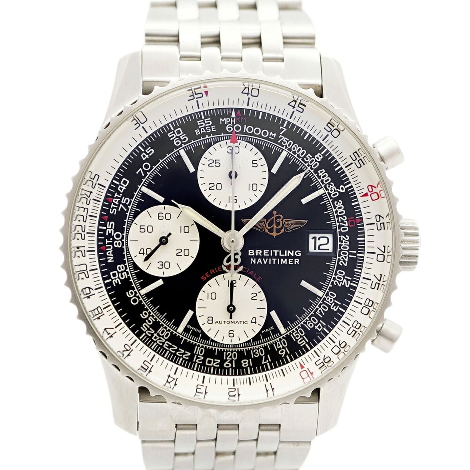 Wristwatch Breitling: Wristwatch Breitling This listing features Wristwatch Breitling. Item specifics are provided below. Item Specifics: Brand: Breitling Type: Wristwatch Gender: Men Material (Case): Stainless Steel Mater