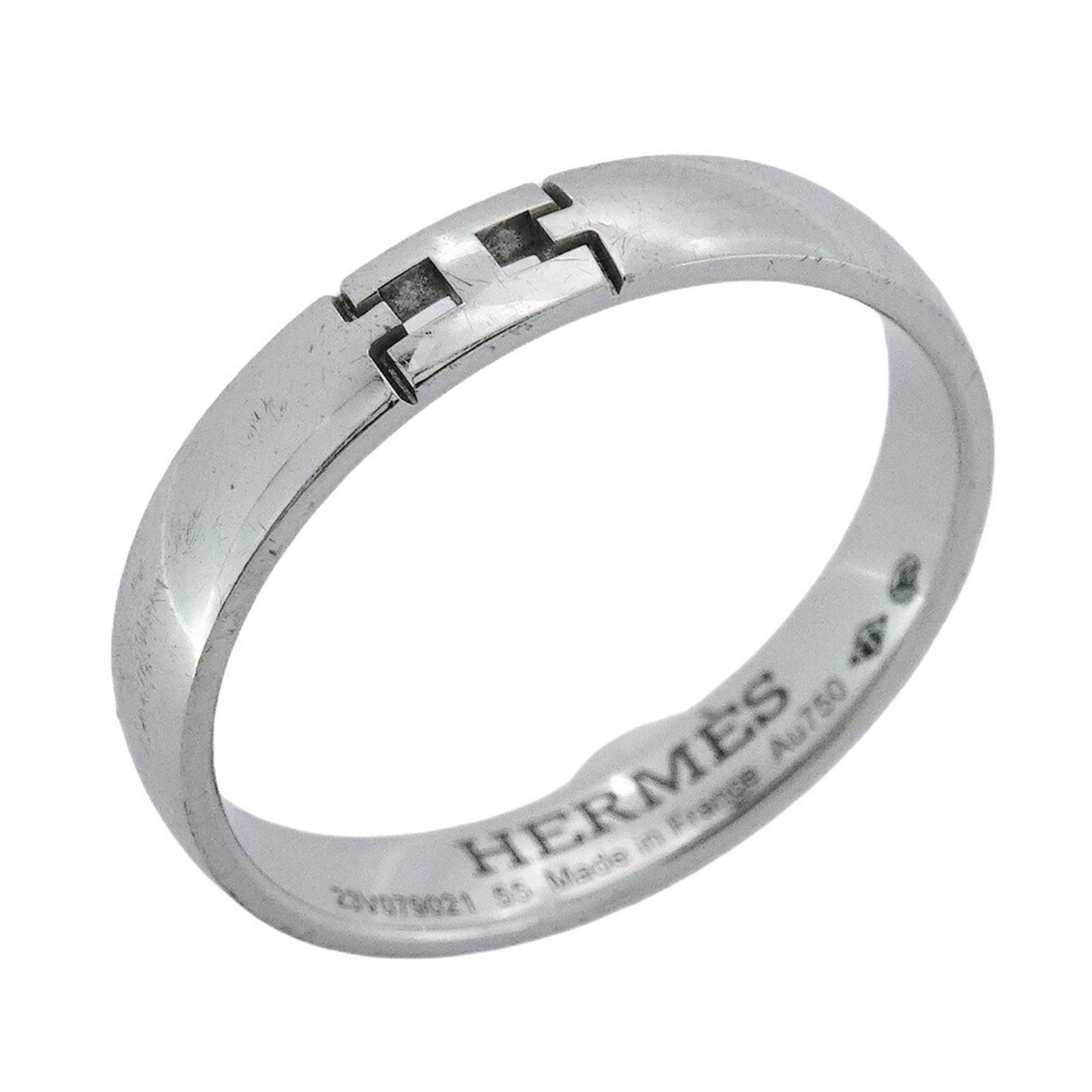 (18K) Hermes Band Ring White Gold: (18K) Hermes Band Ring White Gold This listing features (18K) Hermes Band Ring White Gold. Item specifics are provided below. Item Specifics: Brand: Hermes Type: Band Ring Gender: Men,Women Material: