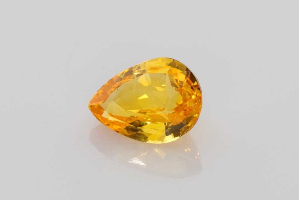 Loose Sapphire Gemstone - Pear 2.02ct Yellow EC: Loose Sapphire Gemstone - Pear 2.02ct Yellow EC This listing features Loose Sapphire Gemstone - Pear 2.02ct Yellow EC. Item specifics are provided below. Item Specifics: Type: Sapphire Carat: 2.02 Cut