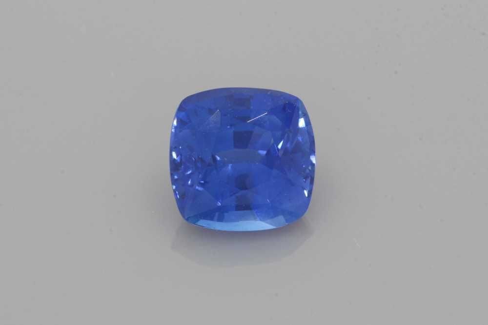 Loose Sapphire Gemstone - Cushion 2.87ct Blue EC: Loose Sapphire Gemstone - Cushion 2.87ct Blue EC This listing features Loose Sapphire Gemstone - Cushion 2.87ct Blue EC. Item specifics are provided below. Item Specifics: Type: Sapphire Carat: 2.87 C
