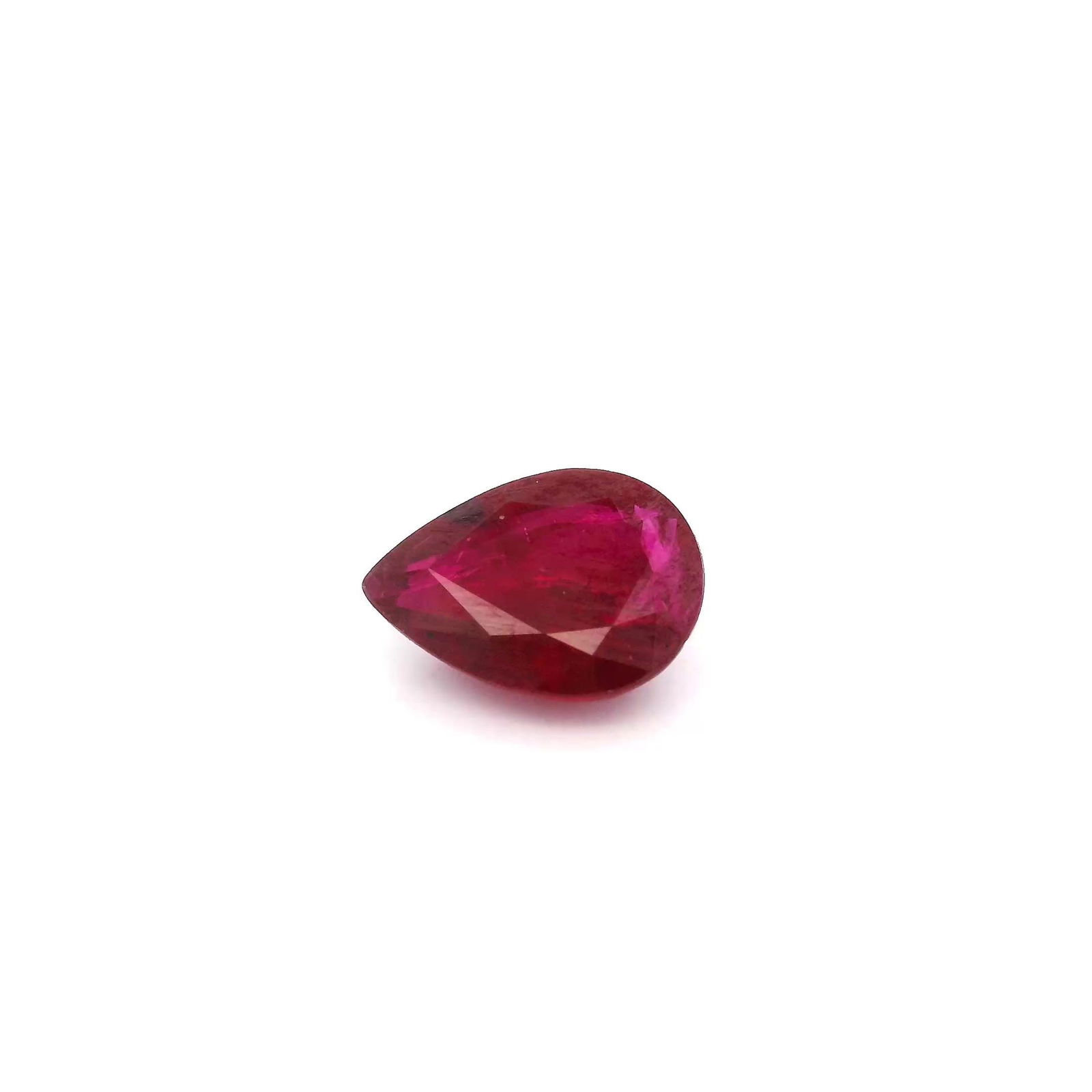 Loose Ruby Gemstone - GSI Pear 1.28ct Red SI (1 of 1)