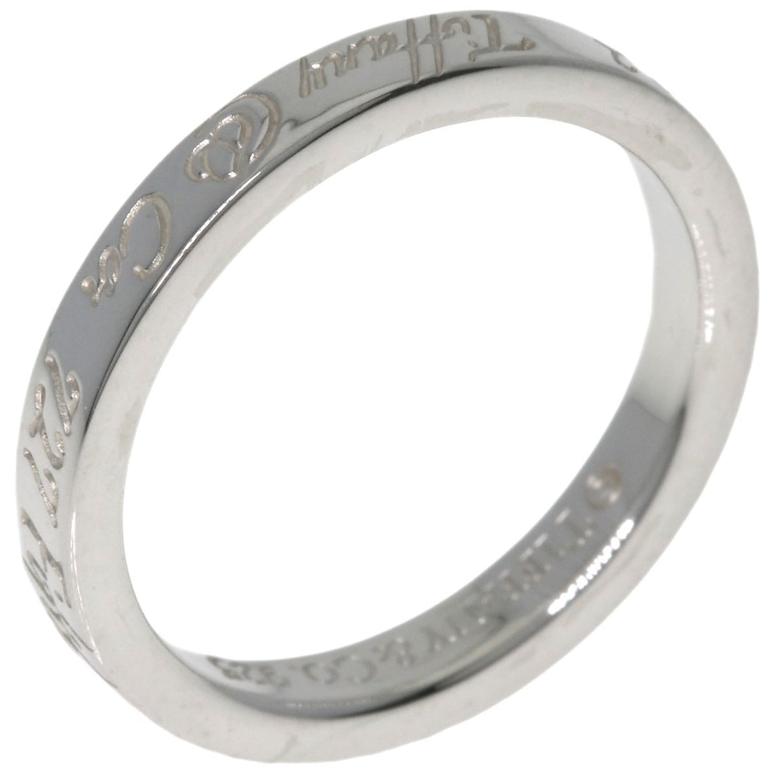 Silver TIFFANY&Co. Notes narrow Ring - 2
