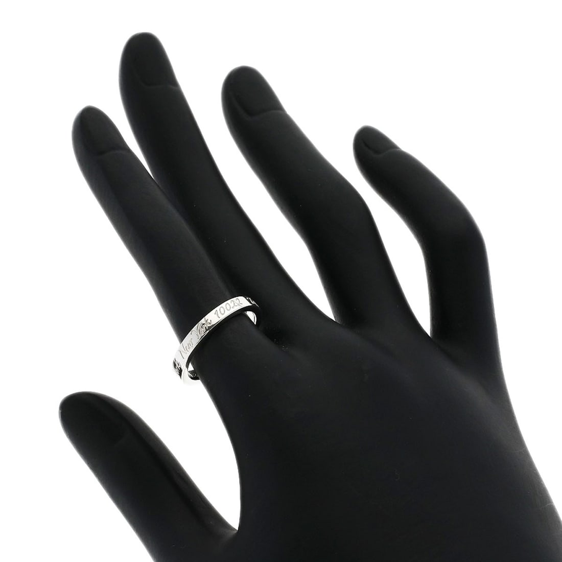 Silver TIFFANY&Co. Notes narrow Ring - 6