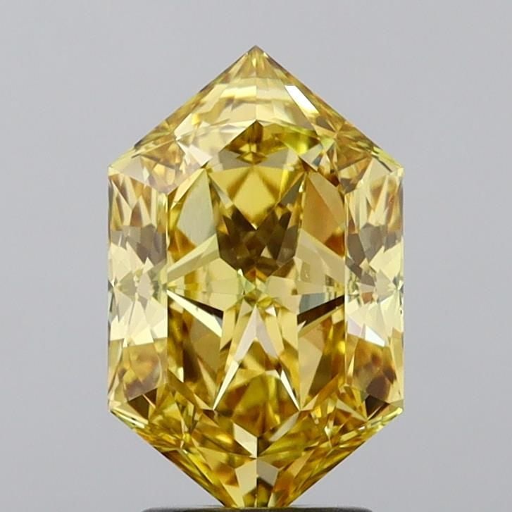 Loose Lab Diamond - IGI Hexagonal 3.0ct Fancy Vivid Yellow VS1 (1 of 1)