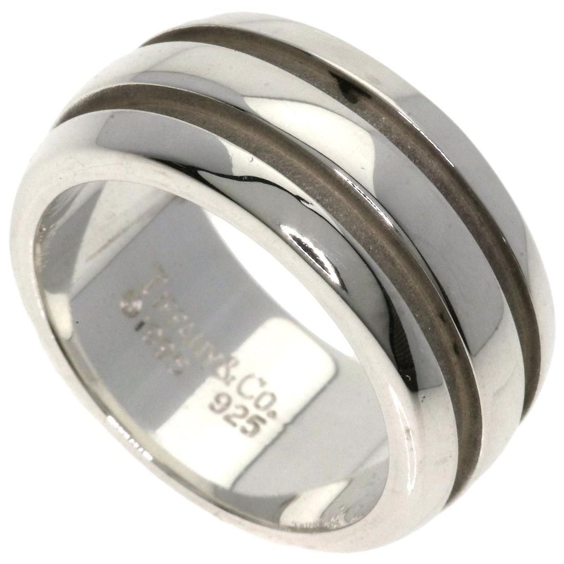 Silver TIFFANY&Co. Grooved Ring (1 of 7)
