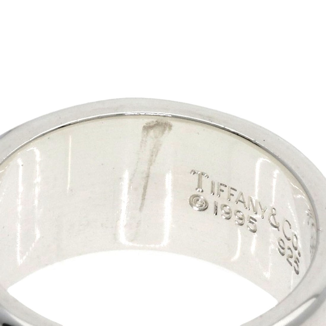 Silver TIFFANY&Co. Grooved Ring - 6