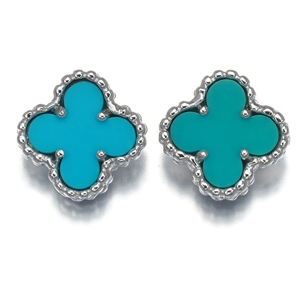 Gold Van Cleef & Arpels Earrings Sweet Alhambra Turquoise 18K 750 White: Gold Van Cleef & Arpels Earrings Sweet Alhambra Turquoise 18K 750 White This listing features Gold Van Cleef & Arpels Earrings Sweet Alhambra Turquoise 18K 750 White. Item specifics are provided below