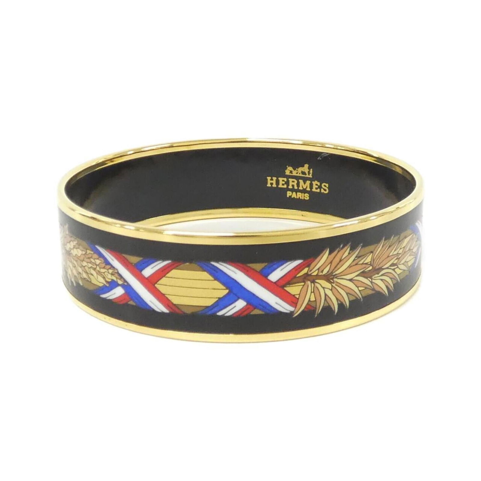 Bangle Hermes: Bangle Hermes This listing features Bangle Hermes. Item specifics are provided below. Item Specifics: Brand: Hermes Type: Bangle Gender: Women Color: Black, Gold Length: 21cm / 8.26'' Condition: Used