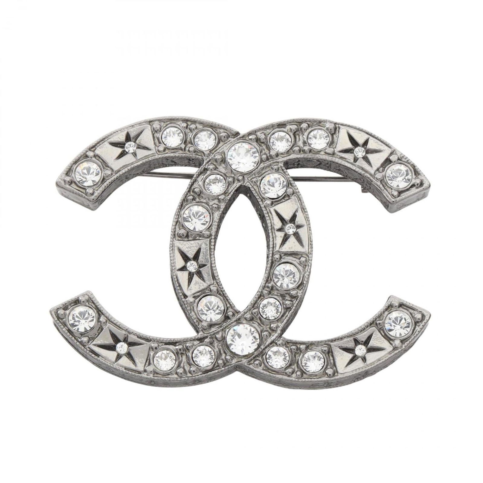 Stainless Steel - Chanel Brooch Rhinestone: Stainless Steel - Chanel Brooch Rhinestone This listing features Stainless Steel - Chanel Brooch Rhinestone. Item specifics are provided below. Item Specifics: Brand: Chanel Type: Brooch Gender: Women