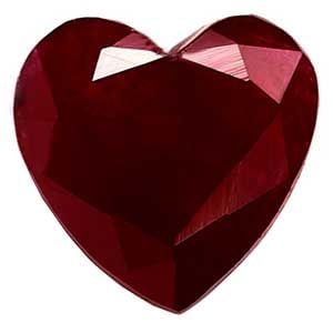 Loose Ruby Gemstone - GIA Heart 1.26ct Red SI (1 of 1)