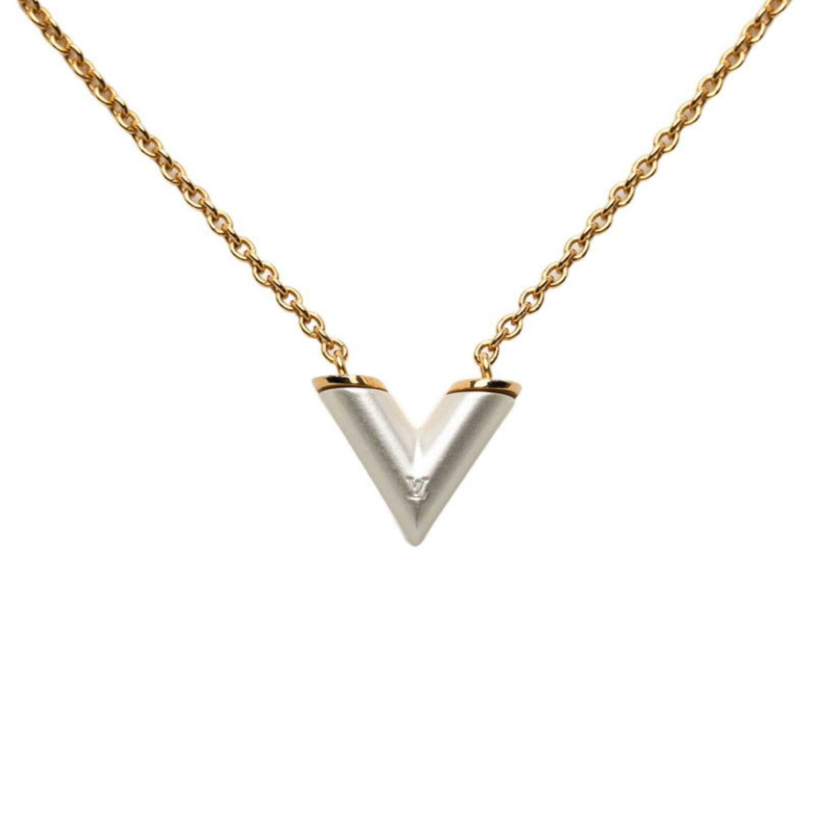 VUITTON Louis Vuitton Collier Essential V Pearlfection Necklace M69618 Gold Plated Women's LOUIS: VUITTON Louis Vuitton Collier Essential V Pearlfection Necklace M69618 Gold Plated Women's LOUIS This listing features VUITTON Louis Vuitton Collier Essential V Pearlfection Necklace M69618 Gold Plate