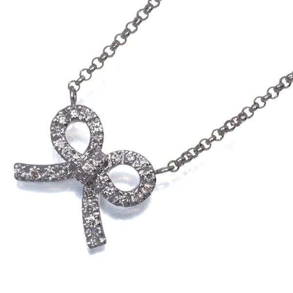 Gold Ponte Vecchio Necklace Diamond 0.24Ct Ribbon 18K 750 White: Gold Ponte Vecchio Necklace Diamond 0.24Ct Ribbon 18K 750 White This listing features Gold Ponte Vecchio Necklace Diamond 0.24Ct Ribbon 18K 750 White. Item specifics are provided below. Item