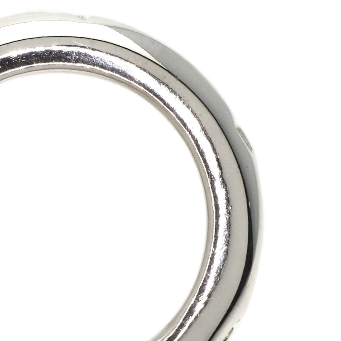 Silver CHANEL Logo Triple Ring - 11