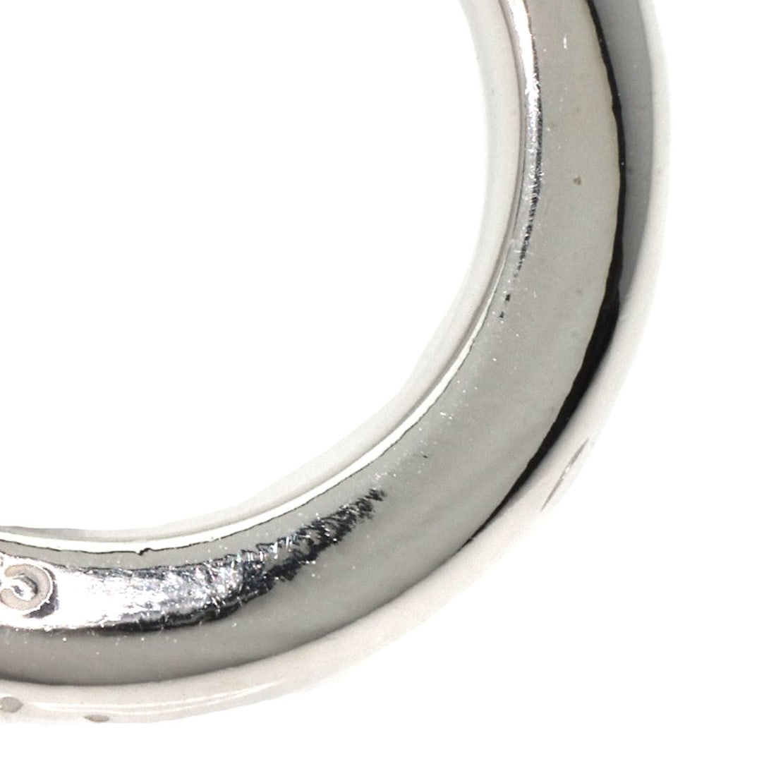 Silver CHANEL Logo Triple Ring - 6