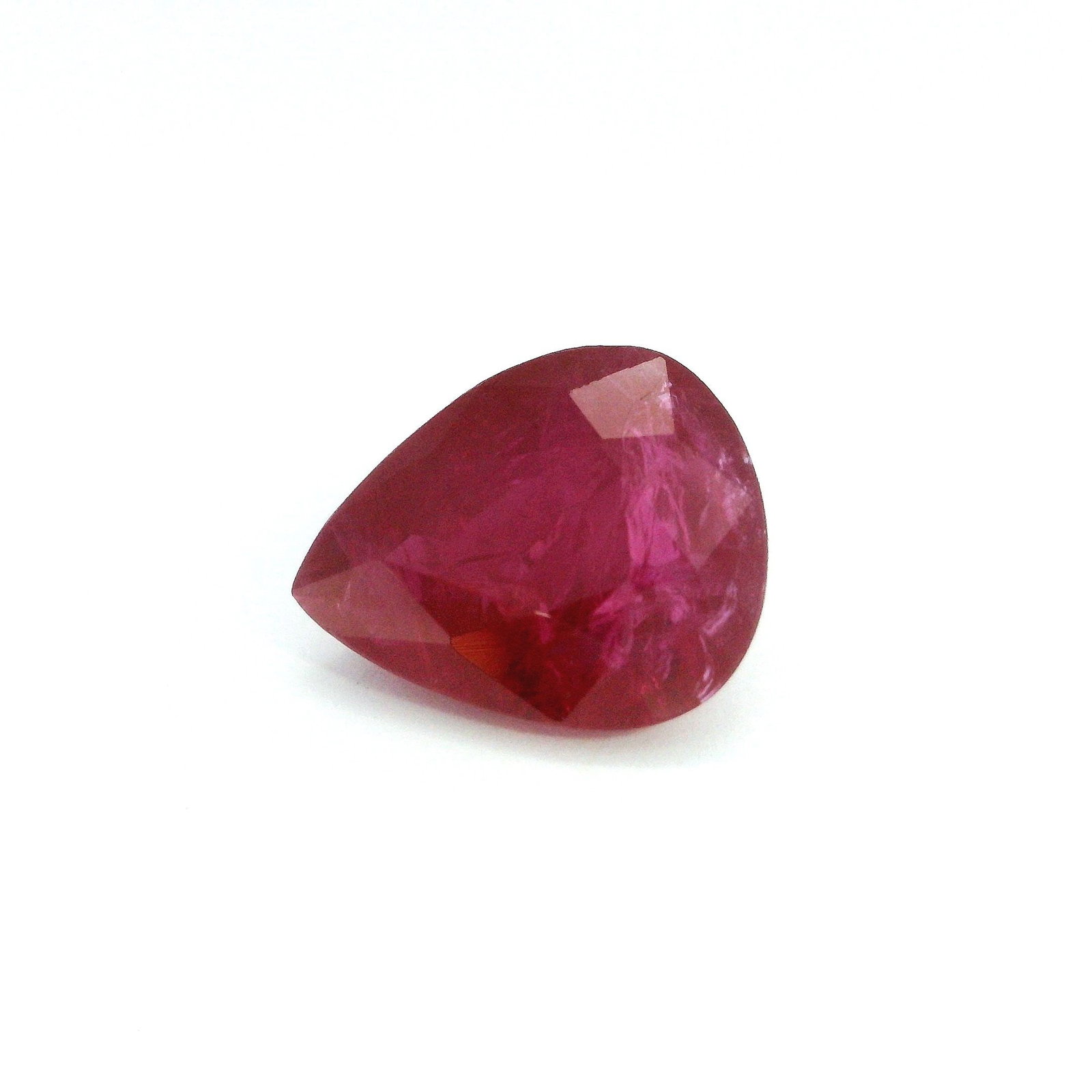 Loose Ruby Gemstone - Pear 4.36ct Red MI (1 of 1)
