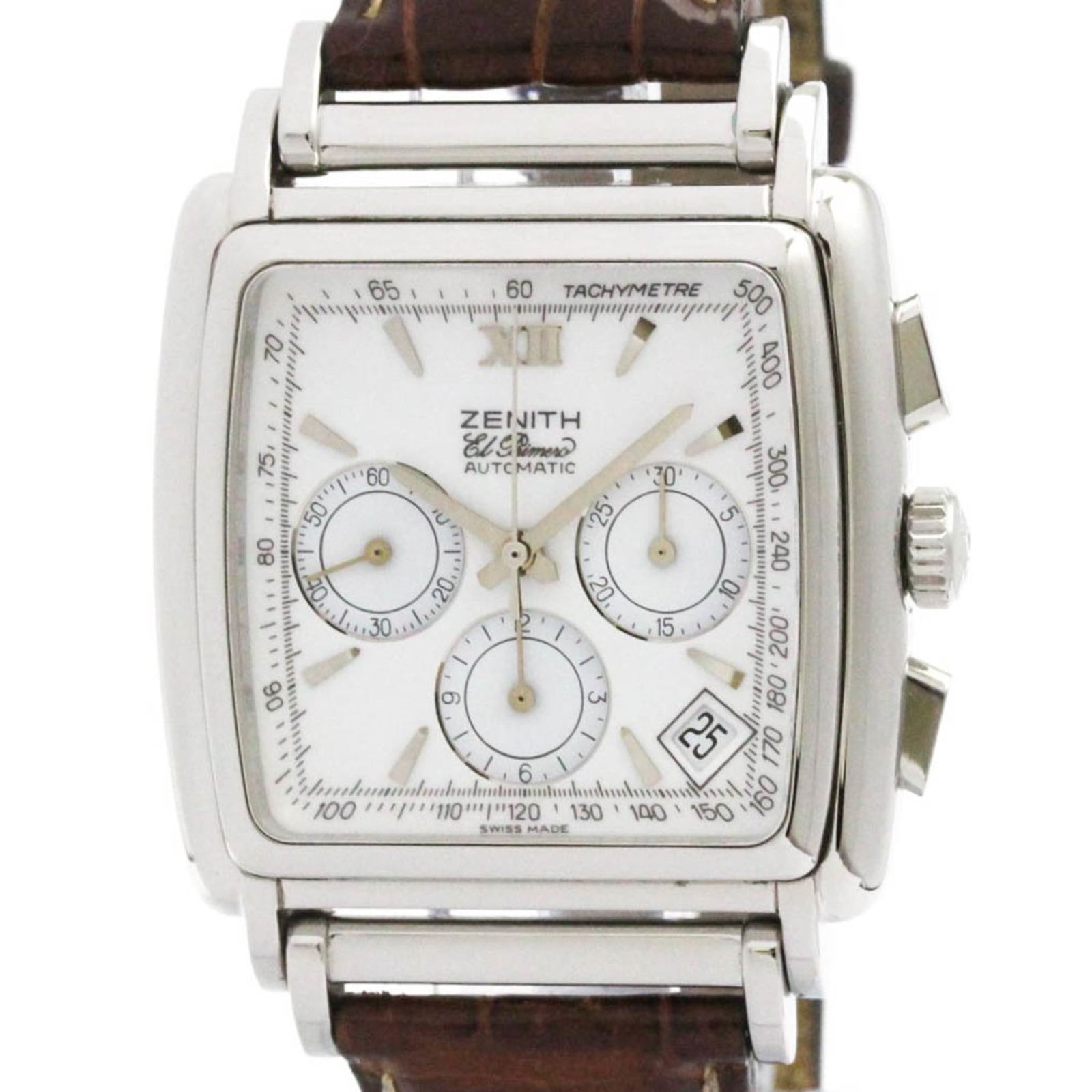 Wristwatch Zenith: Wristwatch Zenith This listing features Wristwatch Zenith. Item specifics are provided below. Item Specifics: Brand: Zenith Type: Wristwatch Style: Sport Gender: Men Material (Case): Stainless Steel