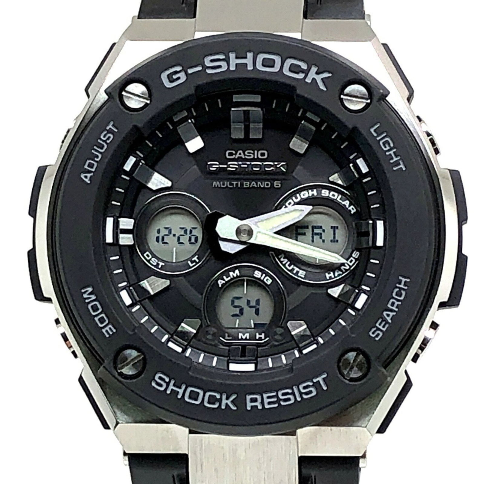 Wristwatch Casio: Wristwatch Casio This listing features Wristwatch Casio. Item specifics are provided below. Item Specifics: Brand: Casio Type: Wristwatch Display: Analog Color: Black, Silver Condition: Used (good), T