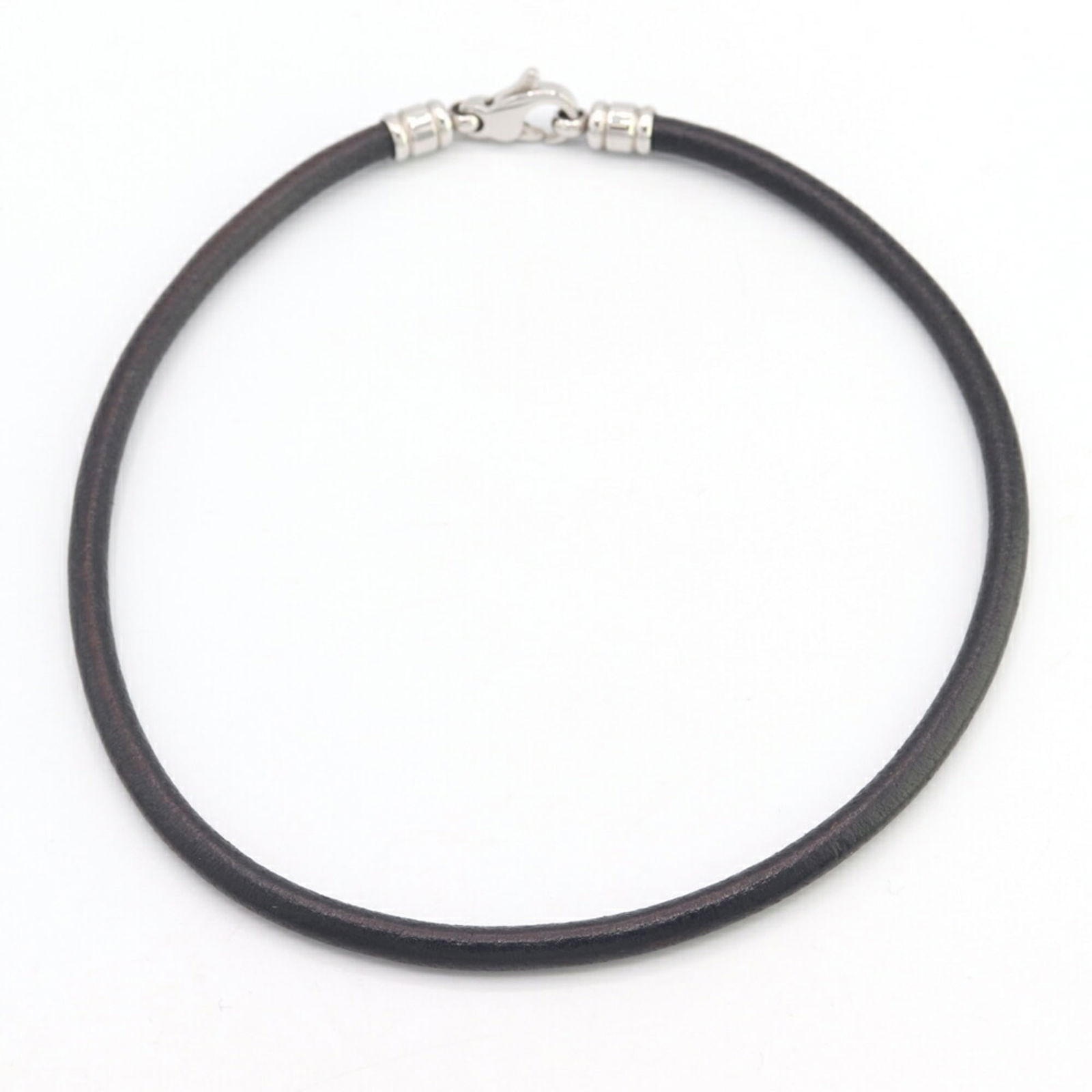 black leather and metal necklace for men women - BVLGARI choker: black leather and metal necklace for men women - BVLGARI choker This listing features black leather and metal necklace for men women - BVLGARI choker. Item specifics are provided below. Item Specifics