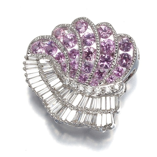 Gold Pink Sapphire 0.80Ct Diamond 0.40Ct Milgrain Pendant 18K 750 White: Gold Pink Sapphire 0.80Ct Diamond 0.40Ct Milgrain Pendant 18K 750 White This listing features Gold Pink Sapphire 0.80Ct Diamond 0.40Ct Milgrain Pendant 18K 750 White. Item specifics are provided below