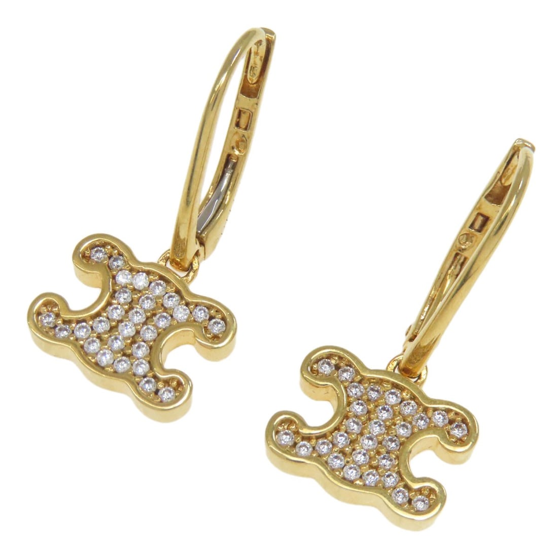 Metal CELINE Triomphe earring: Metal CELINE Triomphe earring This listing features Metal CELINE Triomphe earring. Item specifics are provided below. Item Specifics: Brand: CELINE Style: earring Material: Metal Color: Gold Type: ear