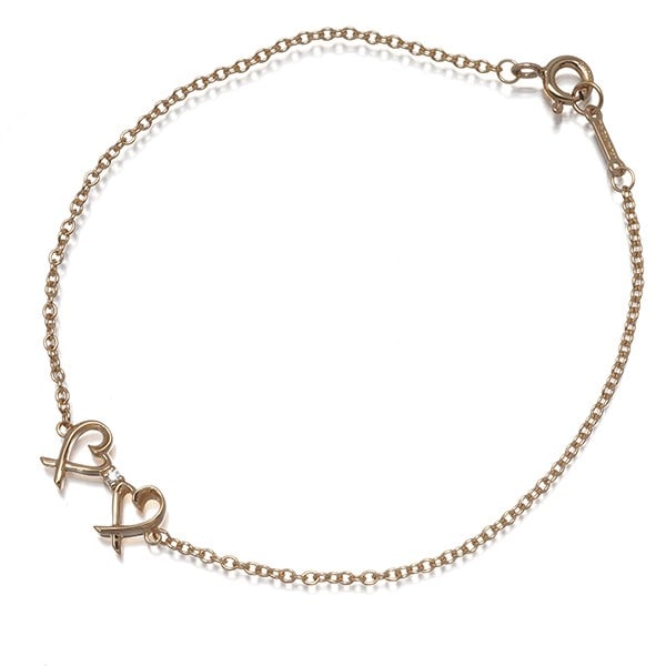 Rg Tiffany&Co. Bracelet Diamond Double Loving Heart 18K (1 of 4)