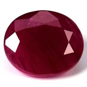 Loose Ruby Gemstone - GIA Oval 3.68ct Red SI (1 of 1)