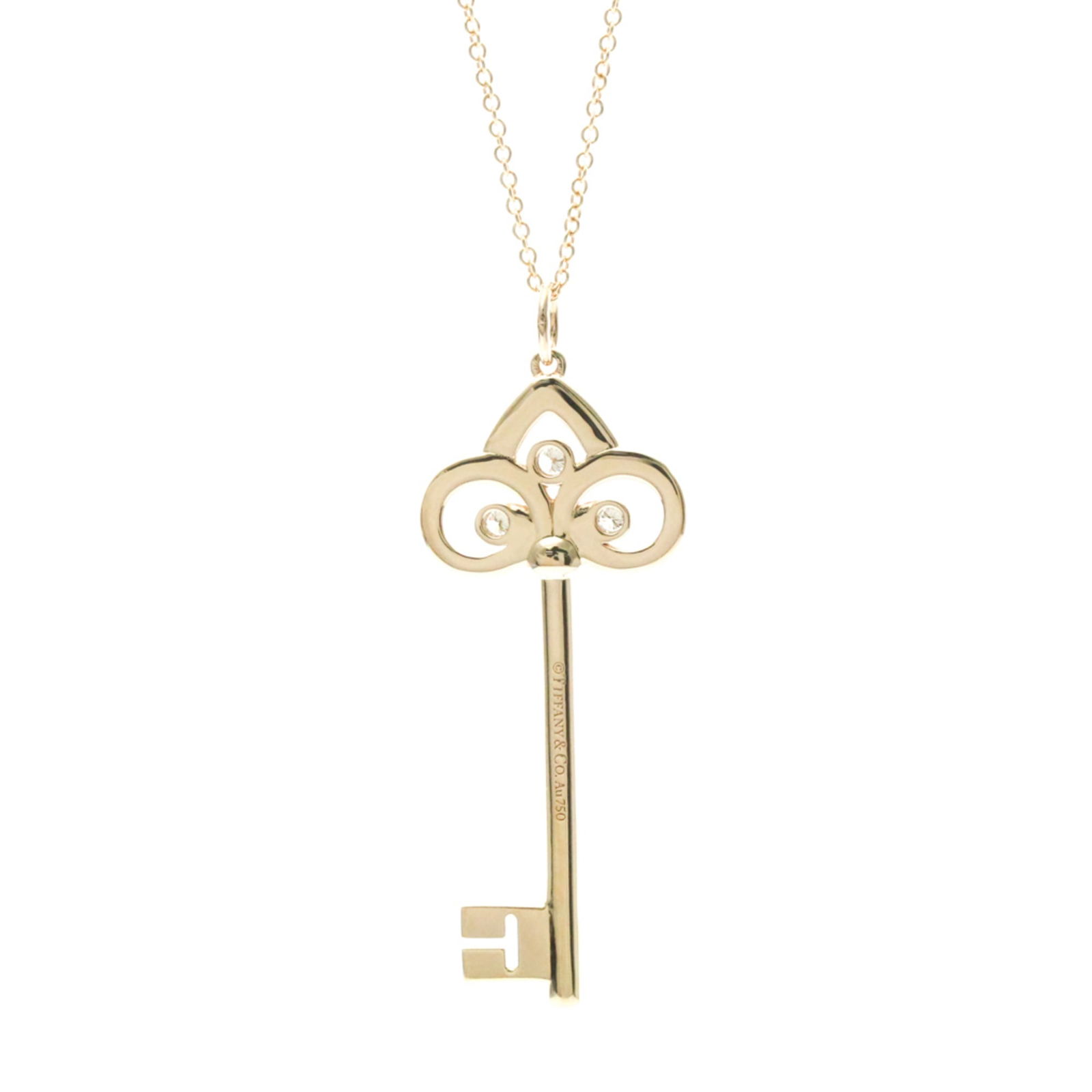 Men Fashion Pendant Necklace (Pink Gold) - Tiffany Keys Fleur De Lis Key Pendant Pink Gold (18K): Men Fashion Pendant Necklace (Pink Gold) - Tiffany Keys Fleur De Lis Key Pendant Pink Gold (18K) Diamond Women This listing features Men Fashion Pendant Necklace (Pink Gold) - Tiffany Keys Fleur De Li