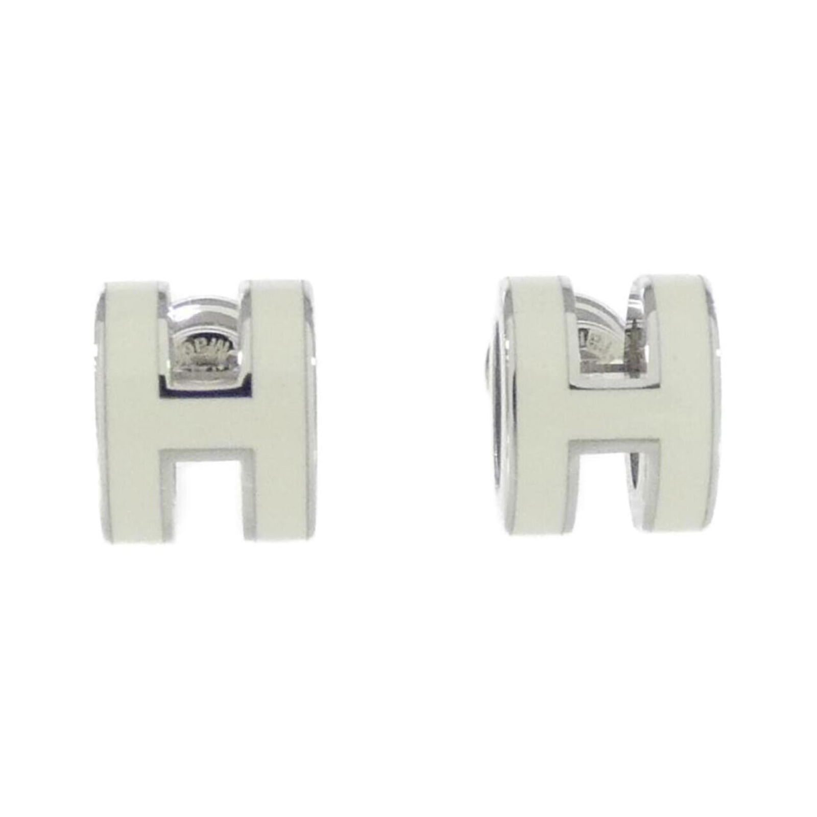 Palladium Hermes Stud Earrings (1 of 3)