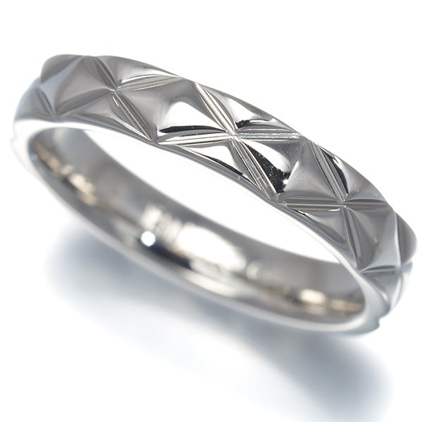 Platinum Chanel Ring Matelasse Medium Eu50 950 (1 of 4)