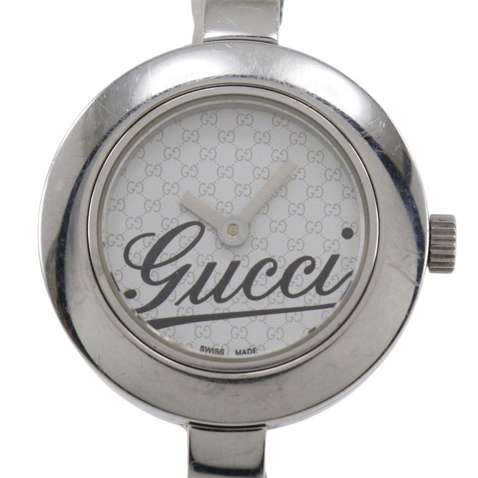 Wristwatch Gucci: Wristwatch Gucci This listing features Wristwatch Gucci. Item specifics are provided below. Item Specifics: Brand: Gucci Type: Wristwatch Gender: Women Display: Analog Material (Case): Stainless Steel