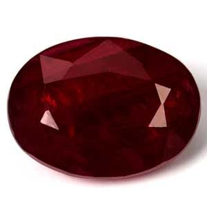 Loose Ruby Gemstone - GIA Oval 2.89ct Red SI (1 of 1)