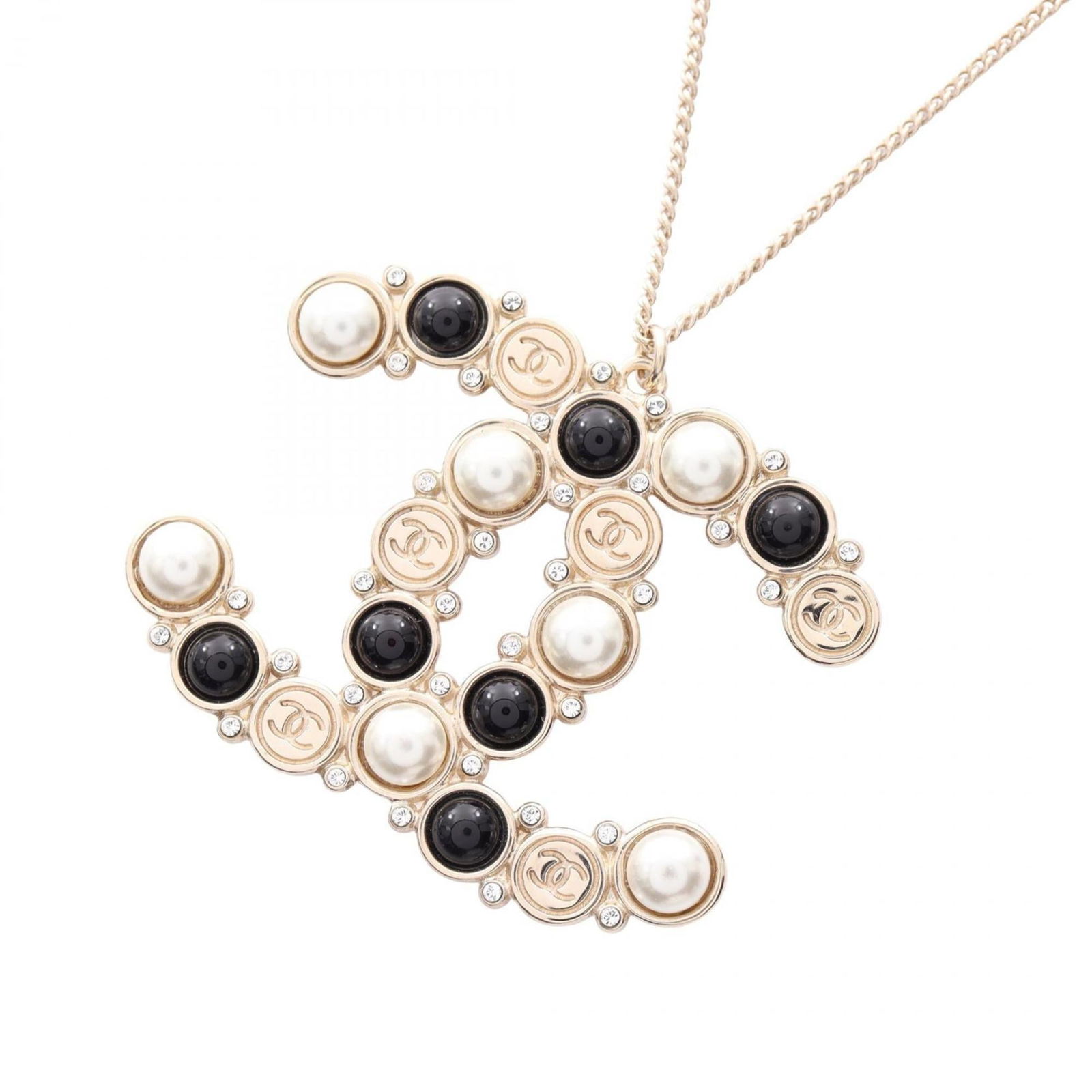 and White - Chanel Coco Mark Necklace - Gold-Plated with Faux Pearls - Women's - Available in Gold: and White - Chanel Coco Mark Necklace - Gold-Plated with Faux Pearls - Women's - Available in Gold - Black This listing features and White - Chanel Coco Mark Necklace - Gold-Plated with Faux Pearls -