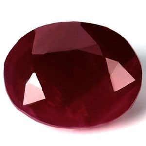 Loose Ruby Gemstone - GIA Oval 3.18ct Red SI (1 of 1)