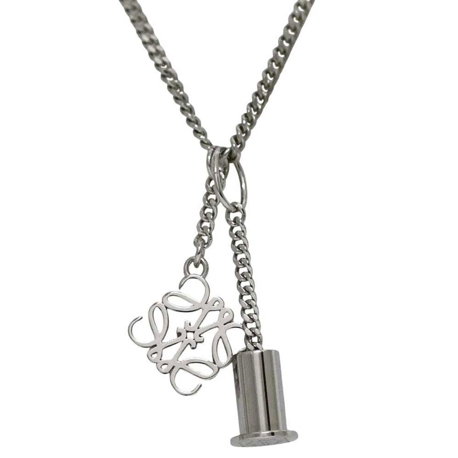 Women LOEWE Personalized Necklace f-24713 Silver Anagram N691420X01 Metal Long with Swing: Women LOEWE Personalized Necklace f-24713 Silver Anagram N691420X01 Metal Long with Swing Adjustable Chain for Men and This listing features Women LOEWE Personalized Necklace f-24713 Silver Anagram N6
