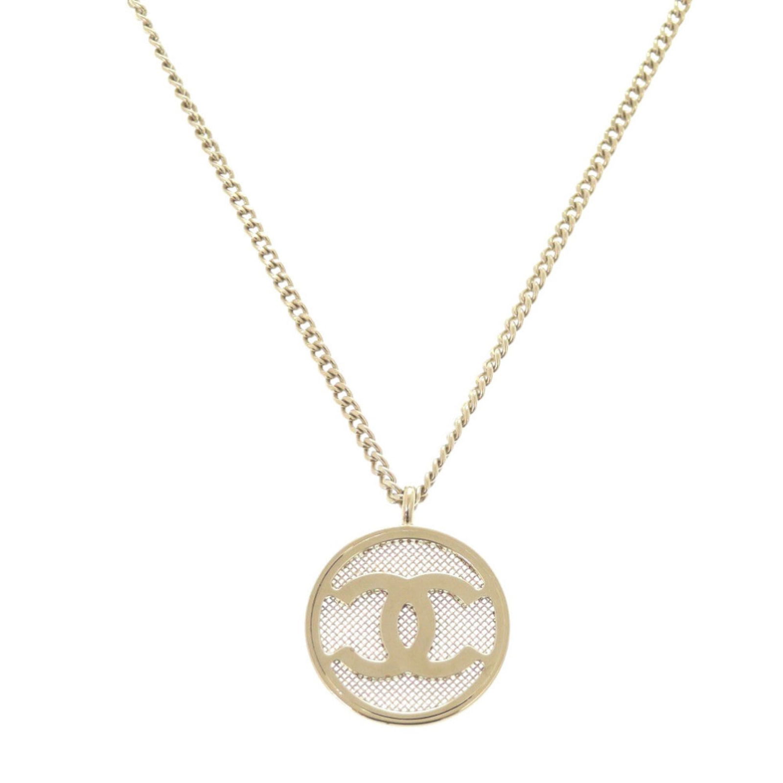 CHANEL Excellent condition Chanel Coco Mark GP Gold Necklace 0756 (1 of 4)