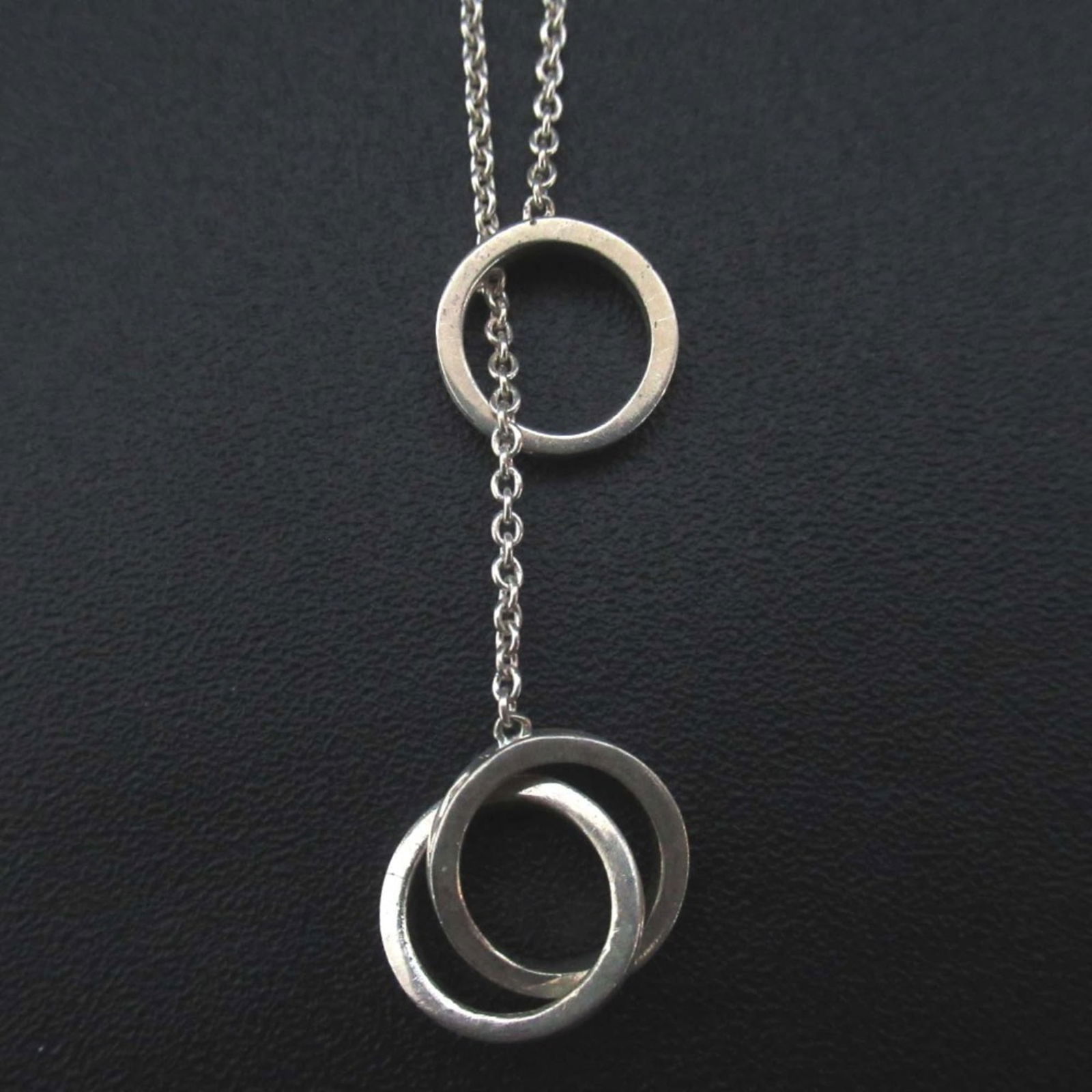Women Tiffany & Co. 1837 Interlocking Circle Lariat Necklace Pendant in 925SV Silver for (1 of 7)