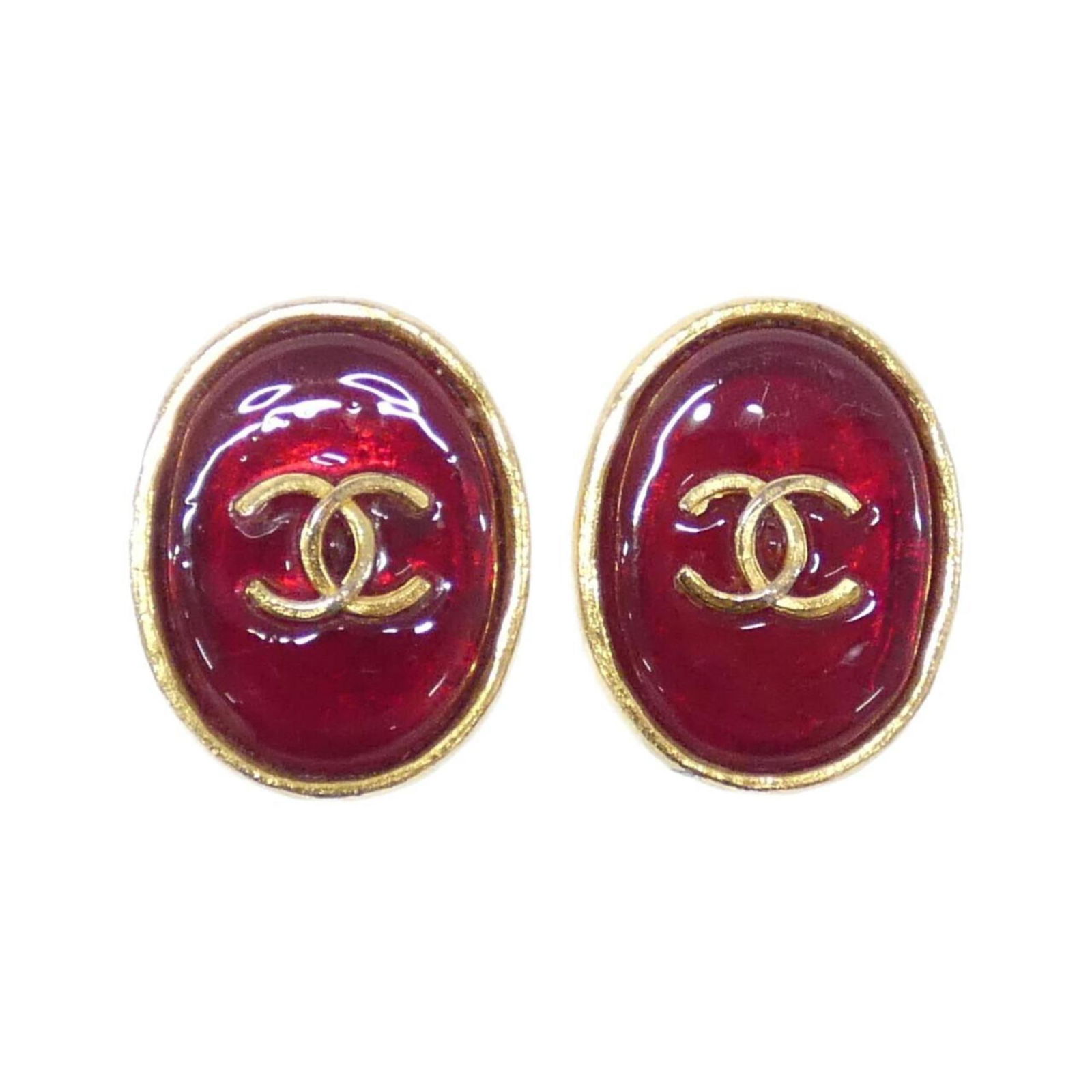 Earrings Chanel Clip: Earrings Chanel Clip This listing features Earrings Chanel Clip. Item specifics are provided below. Item Specifics: Brand: Chanel Type: Clip Earrings Gender: Women Color: Gold, Red Color Size (Hxwxd):